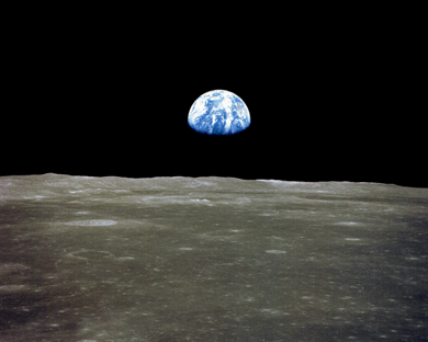 From the Moon, our beautiful globe
